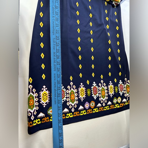 Jude Connally Women’s Marlowe Shift Dress Navy Medallion Border Long sle… - Picture 9 of 15